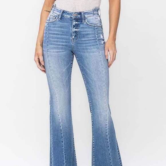 NWT Flying Monkey High Rise Panel Flare Jeans - Picture 8 of 16